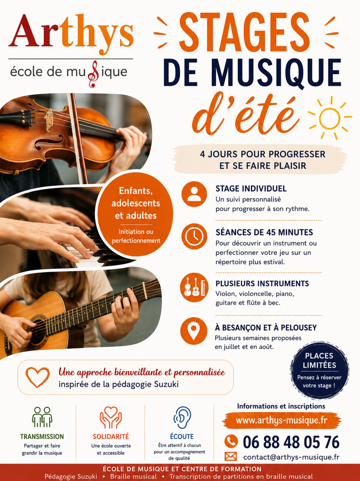 Stage Juillet Août Ecole De Musique Arthys